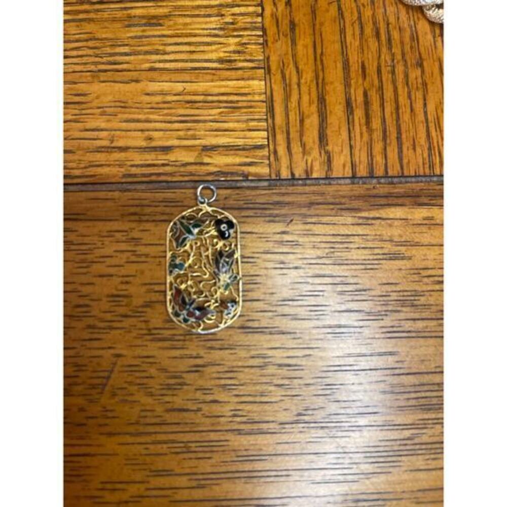Vintage Cloisone butterfly pendant